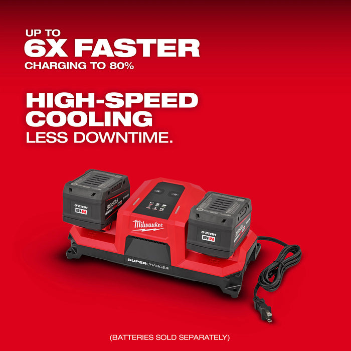 MILWAUKEE M18™ Dual Bay Simultaneous Super Charger w/ 4 Point Mounting