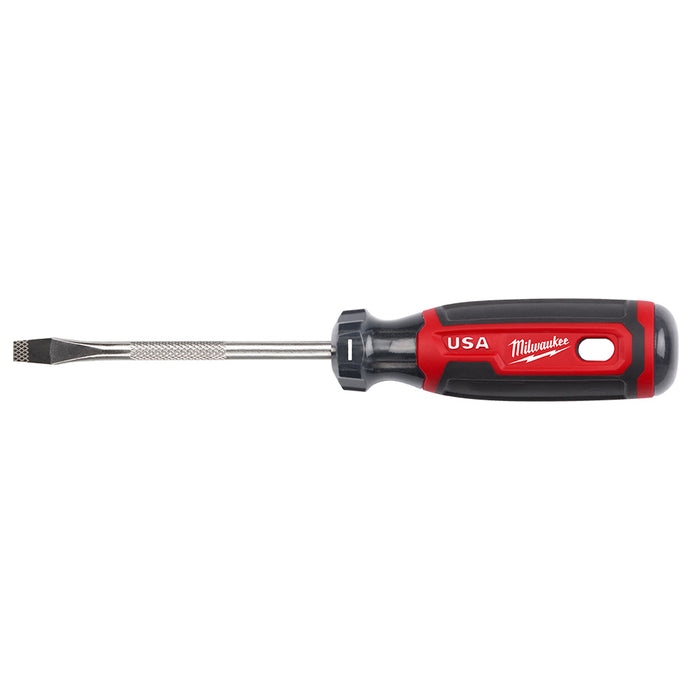 MILWAUKEE 1/4" Slotted 4" Cushion Grip Screwdriver
