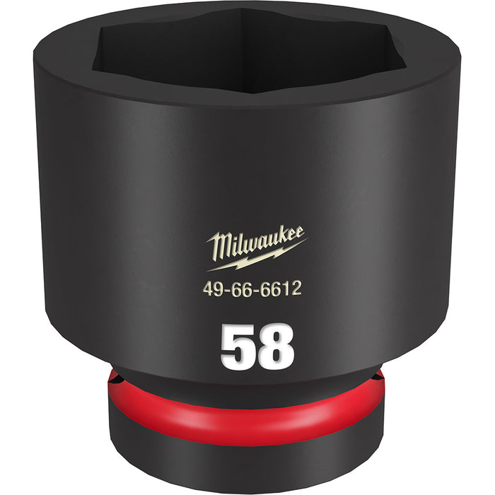 MILWAUKEE SHOCKWAVE Impact Duty 1" Drive 58MM Standard 6 Point Socket