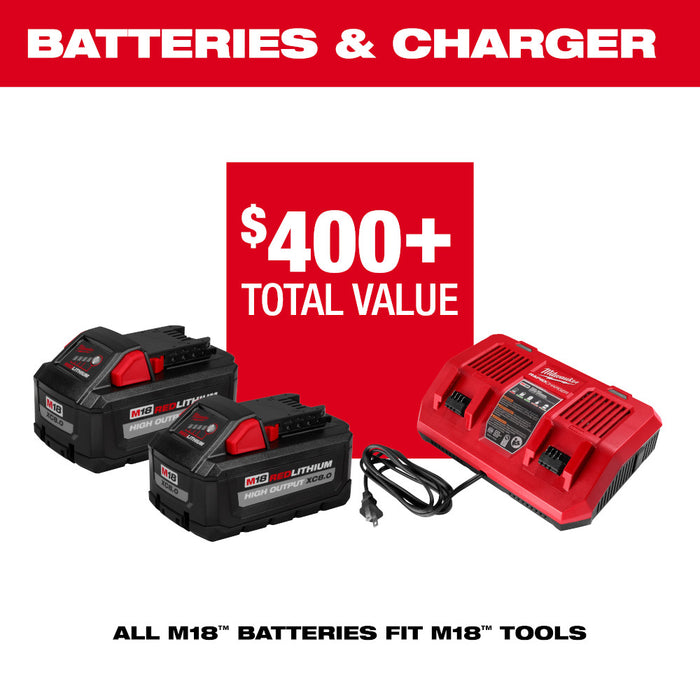 Kit de recortadora de hilo con batería dual MILWAUKEE M18 FUEL™ de 17"