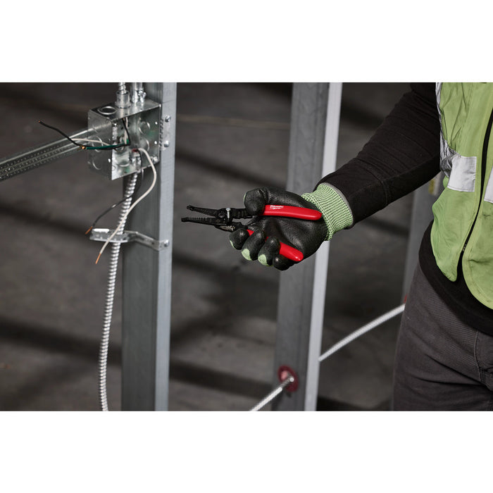 MILWAUKEE 10-28 AWG Multi-Purpose Dipped Grip Wire Stripper & Cutter w/ Reinforced Head