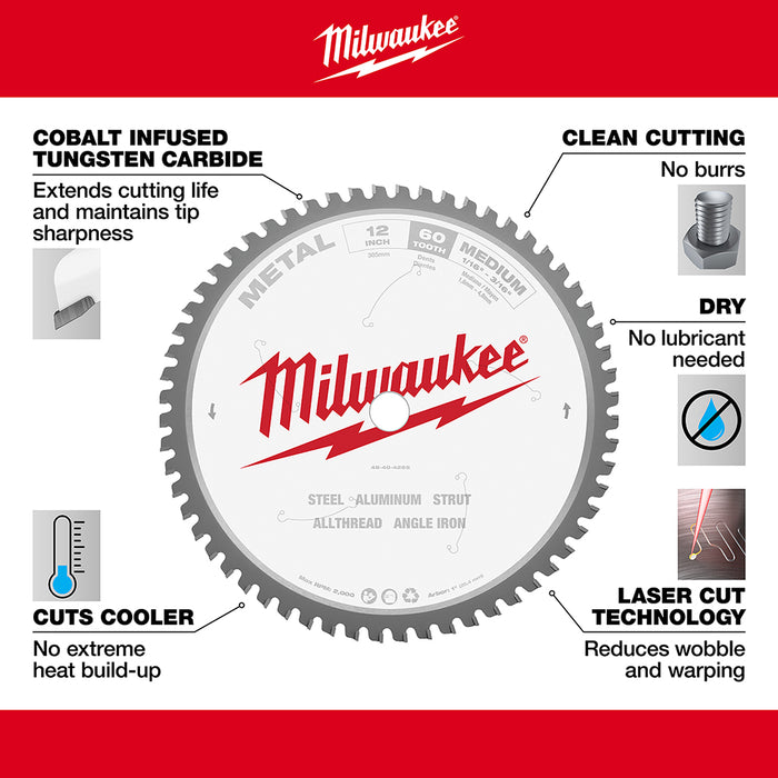 Milwaukee Tools 12" FERROUS METAL BLADE 48-40-4265