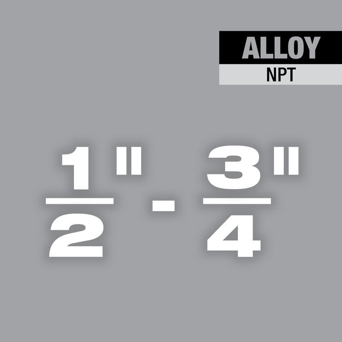 MILWAUKEE 1/2"-3/4" ALLOY NPT Universal Pipe Threading Dies