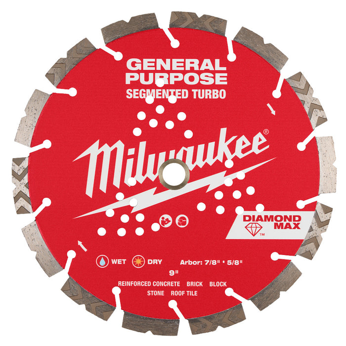 MILWAUKEE DIAMOND MAX™ Segmented Turbo General Purpose Blades