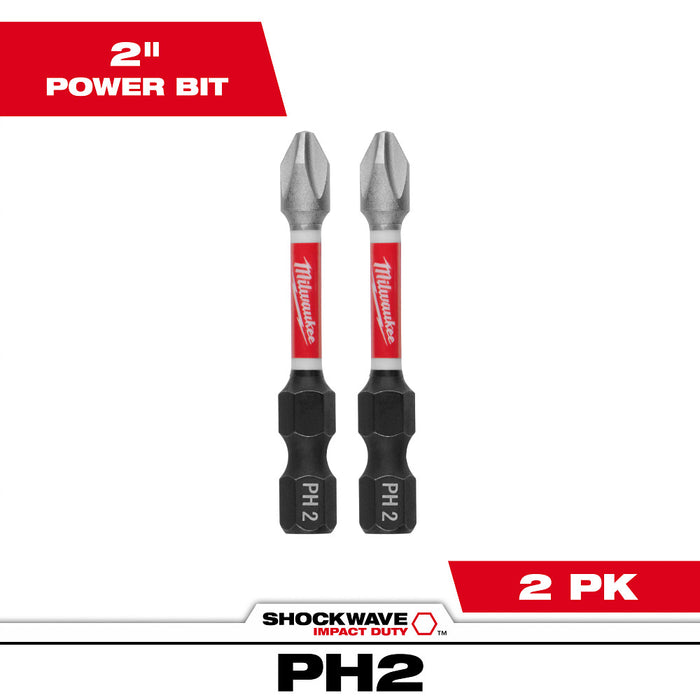Milwaukee Tools 2in PH2 Impact Bit 2PK 48-32-4962