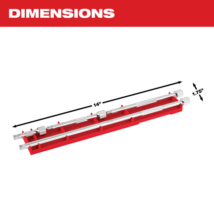 MILWAUKEE 4 PIEZAS. Juego de extensión de oscilación con accionamiento de 1/4”