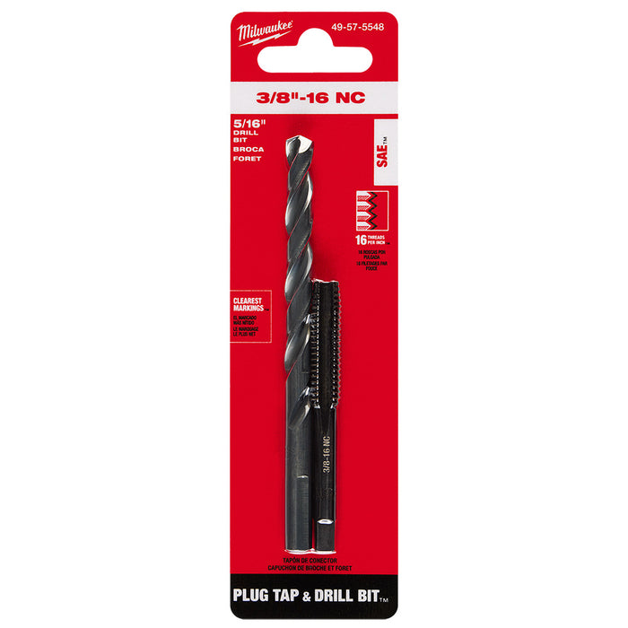 MILWAUKEE Straight Flute Plug Tap & Drill Bit Set