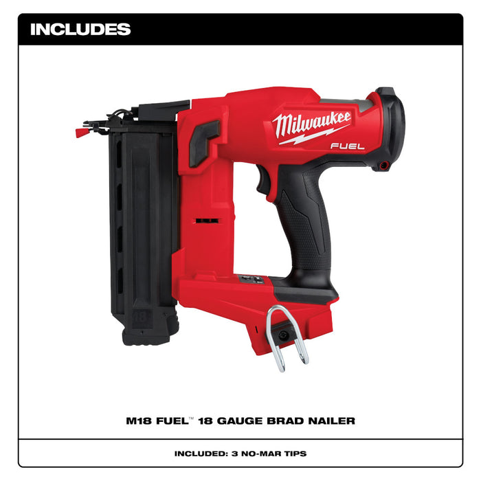 Clavadora Brad MILWAUKEE M18 FUEL™ calibre 18 (solo herramienta)