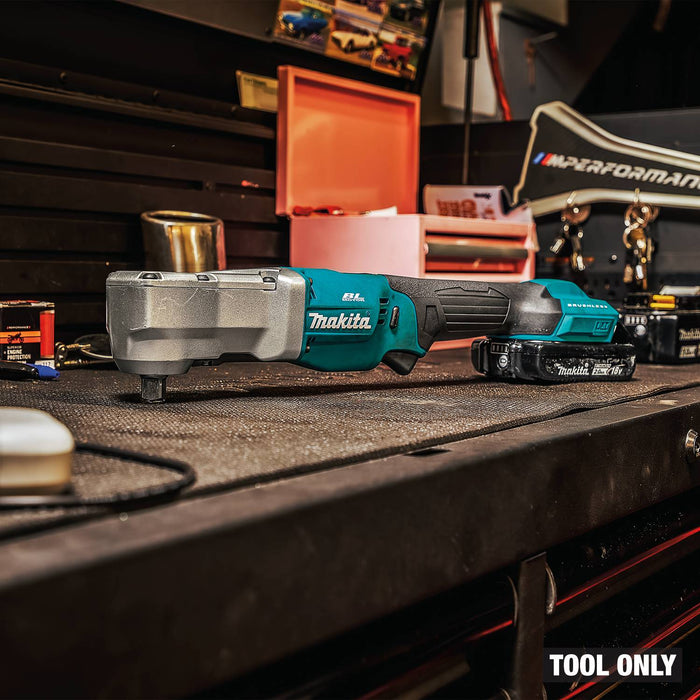 Makita XLT04Z 18V LXT® Lithium-Ion Brushless Cordless High Torque 1/2" Sq. Drive Angle Impact Wrench w/ Friction Ring, Tool Only
