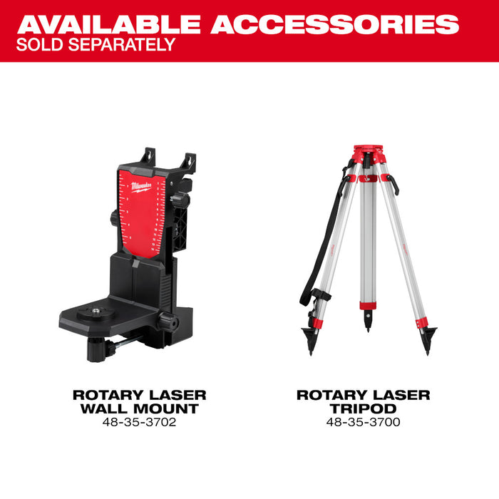Kit de nivel láser giratorio de doble pendiente para exterior rojo MILWAUKEE M18™