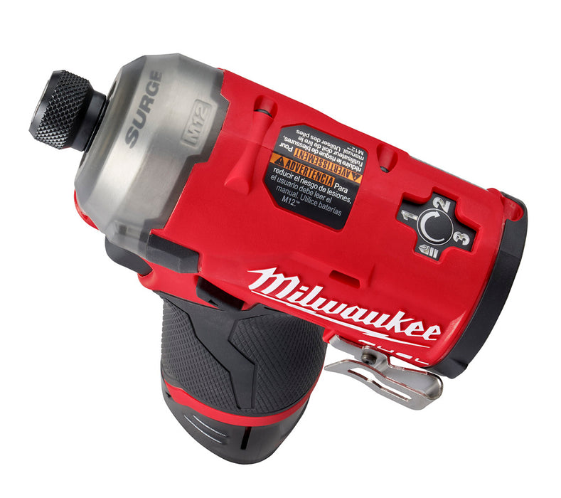 MILWAUKEE M12 FUEL™ SURGE™ Juego de destornillador hidráulico hexagonal de 1/4"