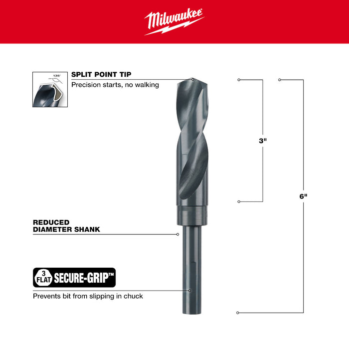 Milwaukee Tools 27/32" S&D Black Oxide Bit 48-89-2749