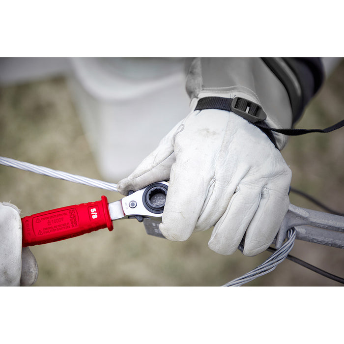 Llave de caja de trinquete aislada 4 en 1 de MILWAUKEE Lineman