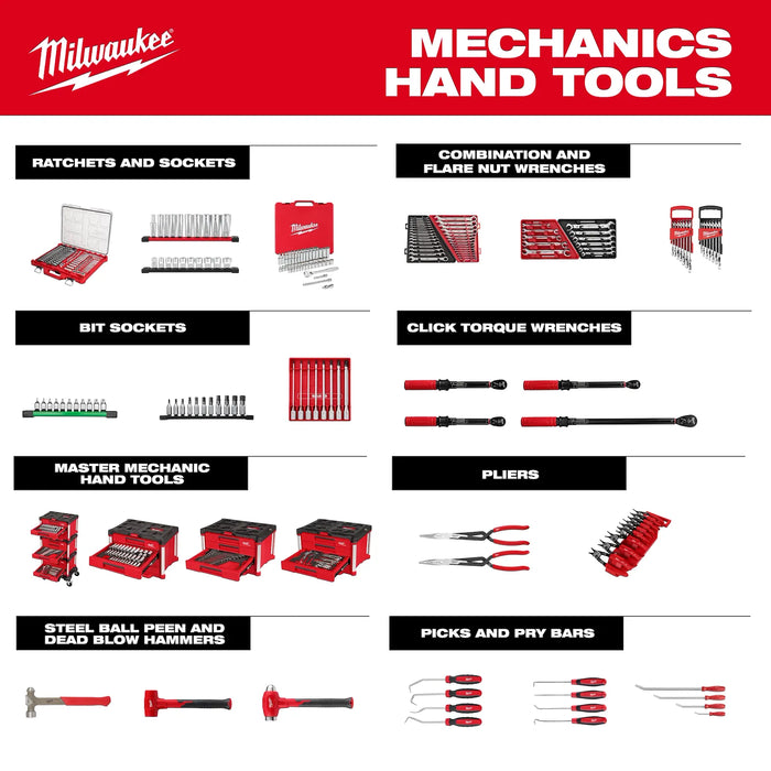 Milwaukee 1/4” Hex Drive Mini Flex Head Bit Ratchet