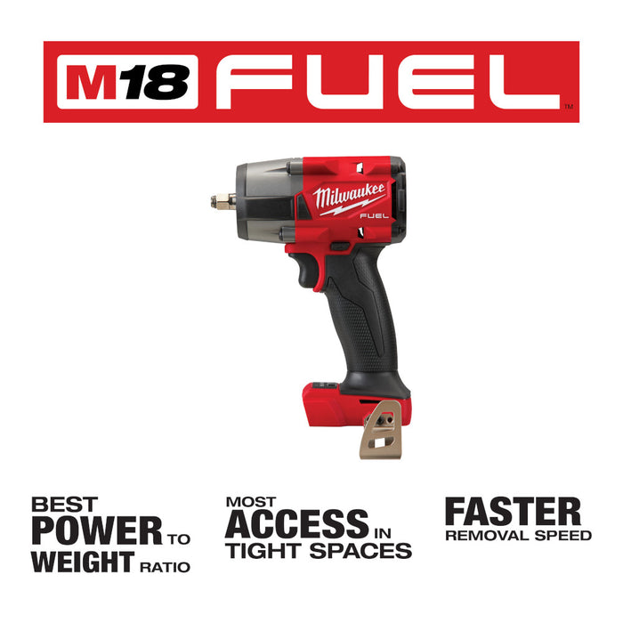 MILWAUKEE M18 FUEL™ Llave de impacto de par medio de 3/8" con anillo de fricción (solo herramienta)