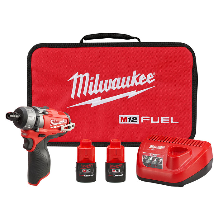 MILWAUKEE M12 FUEL™ 1/4" Hex 2-Speed Screwdriver Kit