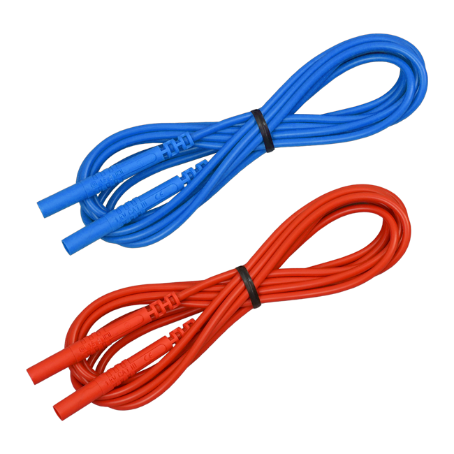 AEMC 5000.34 Lead - set of 2, color-coded (red/blue) leads for use with AEMC® ground tester reels incorporating banana jack input