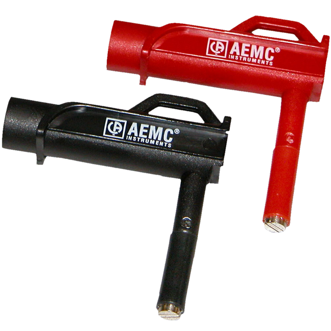 AEMC 5000.43 Probe - set of 2, color-coded (red/black) magnetized voltage probes (Rated 600V CAT IV, 1000V CAT III)