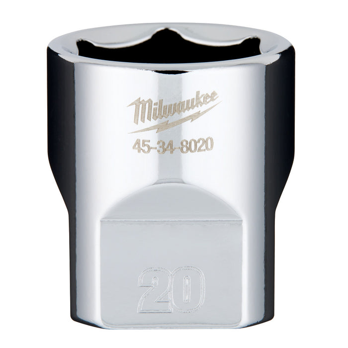 VASO MILWAUKEE CUADRO 3/8" 20MM