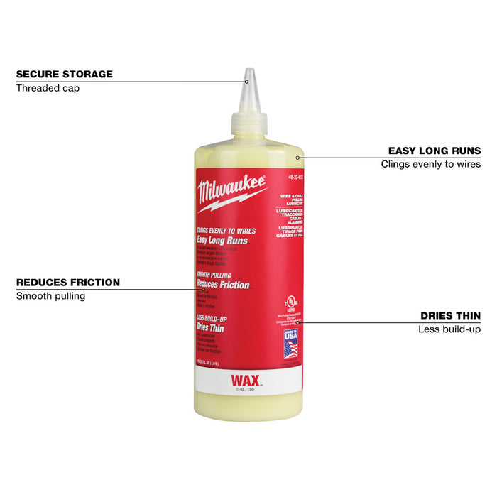 MILWAUKEE Wire & Cable Pulling Wax Lubricant
