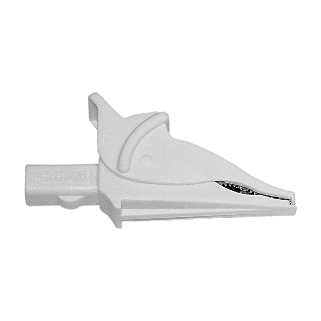 AEMC 5100.05 Clip - Safety alligator - white (1000V CAT IV, 15A, UL)