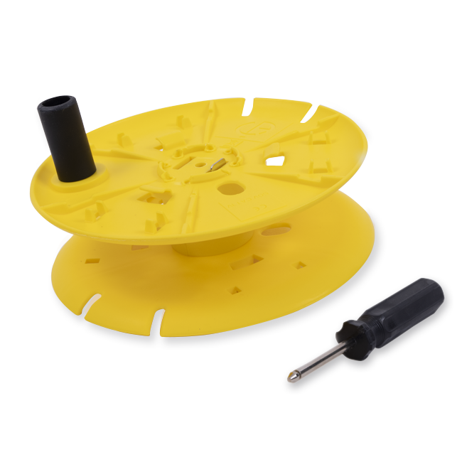 AEMC 5100.19 Empty replacement reel for ground kits (holds up to 150 ft of wire) Outer Ø: 7.5" - Inner Ø: 1.75" - Width: 2.5"