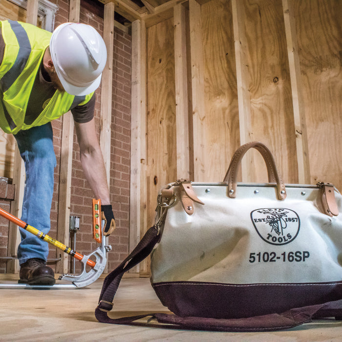 KLEIN TOOLS 16" Deluxe Canvas Tool Bag w/ 13 Pockets