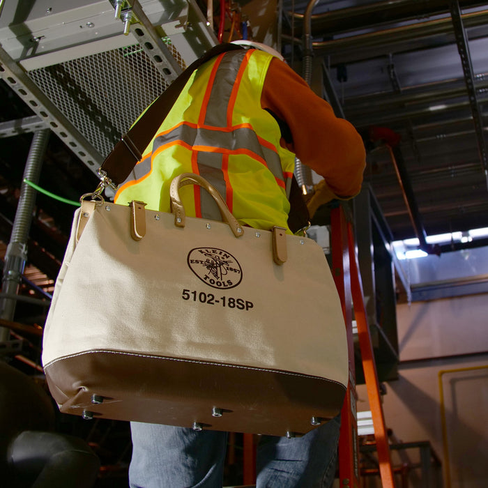 KLEIN TOOLS 18" Deluxe Canvas Tool Bag w/ 13 Pockets