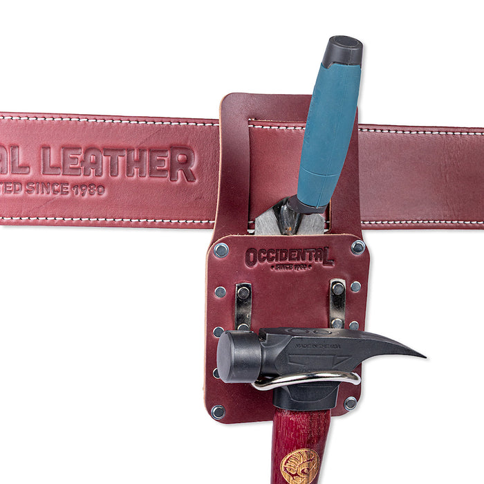 Occidental Leather Hammer Holder with Trowel/Flat Tool Holder