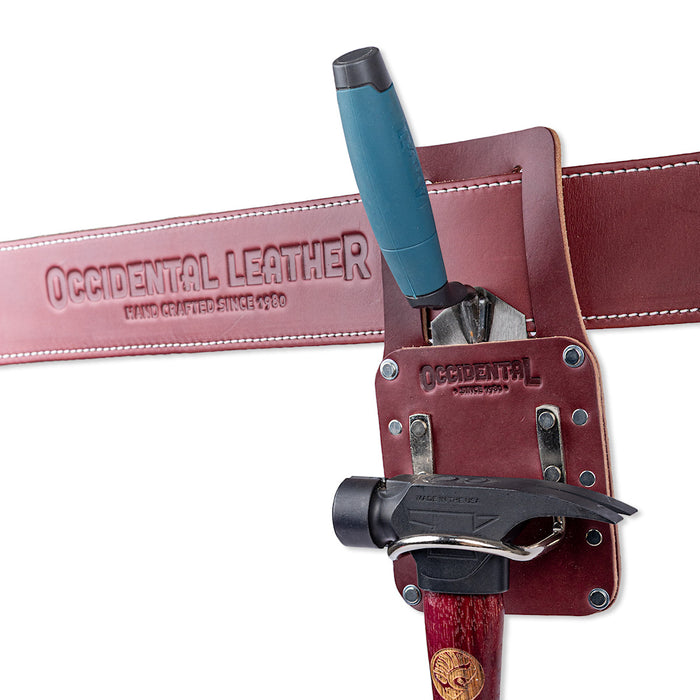 Occidental Leather Hammer Holder with Trowel/Flat Tool Holder
