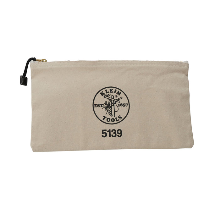 KLEIN TOOLS 12.5" X 7" X 0.7" Canvas Zipper Bag Tool Pouch