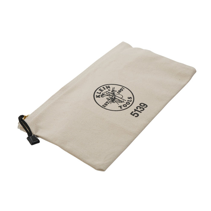 KLEIN TOOLS 12.5" X 7" X 0.7" Canvas Zipper Bag Tool Pouch
