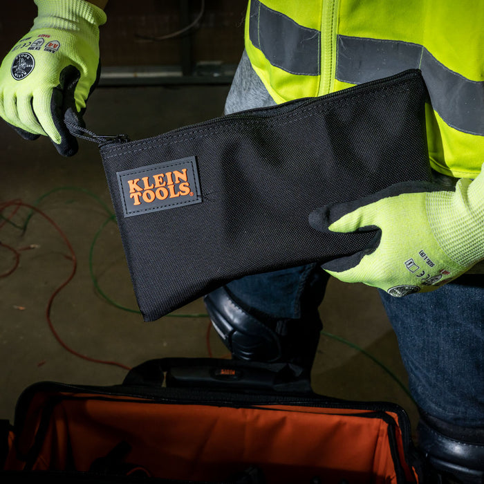 KLEIN TOOLS 12-1/2" Nylon Zipper Bag Tool Pouch
