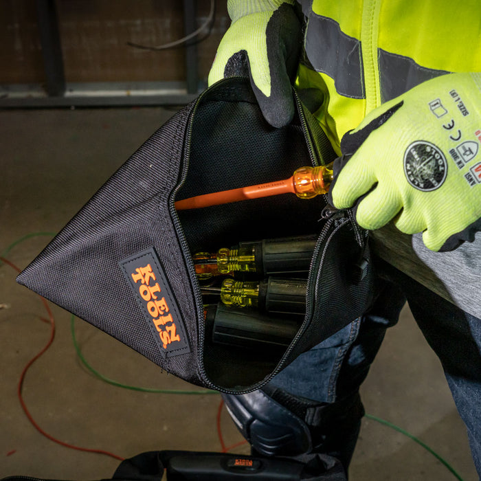 KLEIN TOOLS 12-1/2" Nylon Zipper Bag Tool Pouch