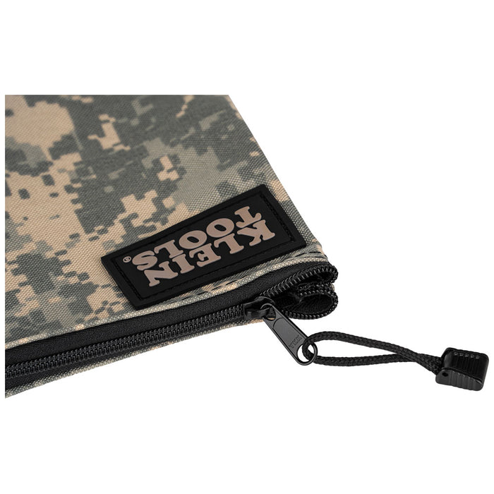 KLEIN TOOLS 12-1/2" Camouflage Nylon Zipper Bag Tool Pouch