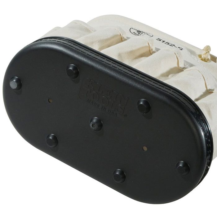KLEIN TOOLS Cubo de lona ovalado de 41 bolsillos con gancho giratorio