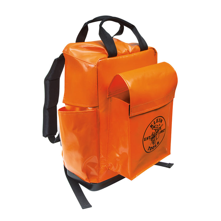 KLEIN TOOLS 18" Orange Tool Bag Backpack
