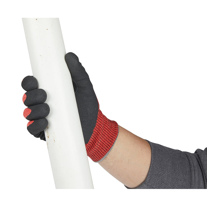 Guantes bañados en nitrilo de nivel 4 de corte MILWAUKEE