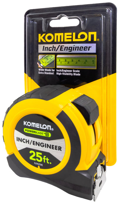 Komelon 25' x 1.06" ABS Powerblade II - Inch/Engineer
