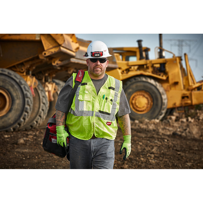 Chaleco de seguridad de malla de alta visibilidad MILWAUKEE Clase 2 (ANSI)
