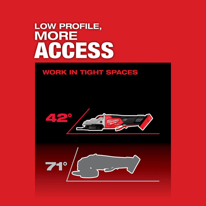 MILWAUKEE M18 FUEL 5" Flathead Braking Grinder w/ Paddle No-Lock Switch (Tool Only)