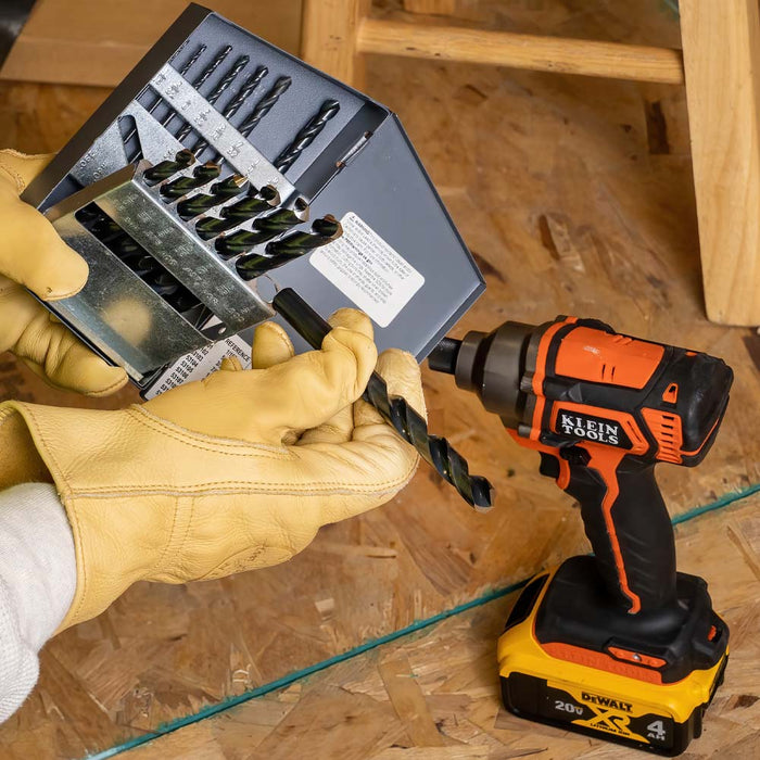 KLEIN TOOLS 15 PC. Regular-Point Drill-Bit Set