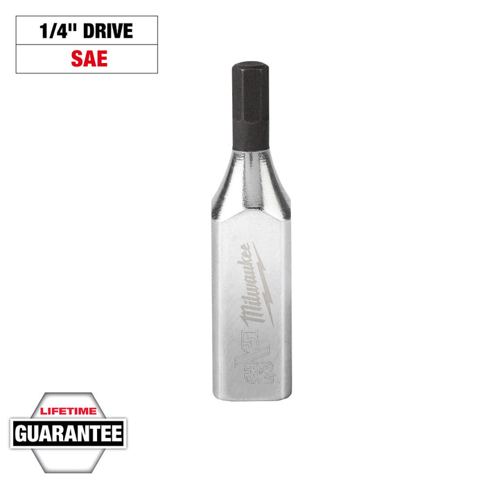 MILWAUKEE Dados con punta hexagonal con accionamiento de 1/4" - SAE