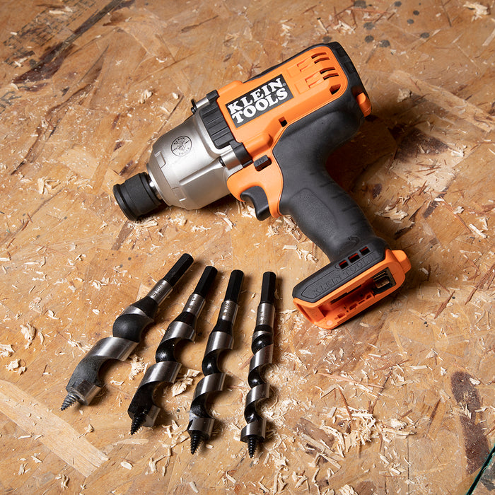 KLEIN TOOLS Steel Ship Auger Bit, Screw Point, 1-1/8 x 4-Inch