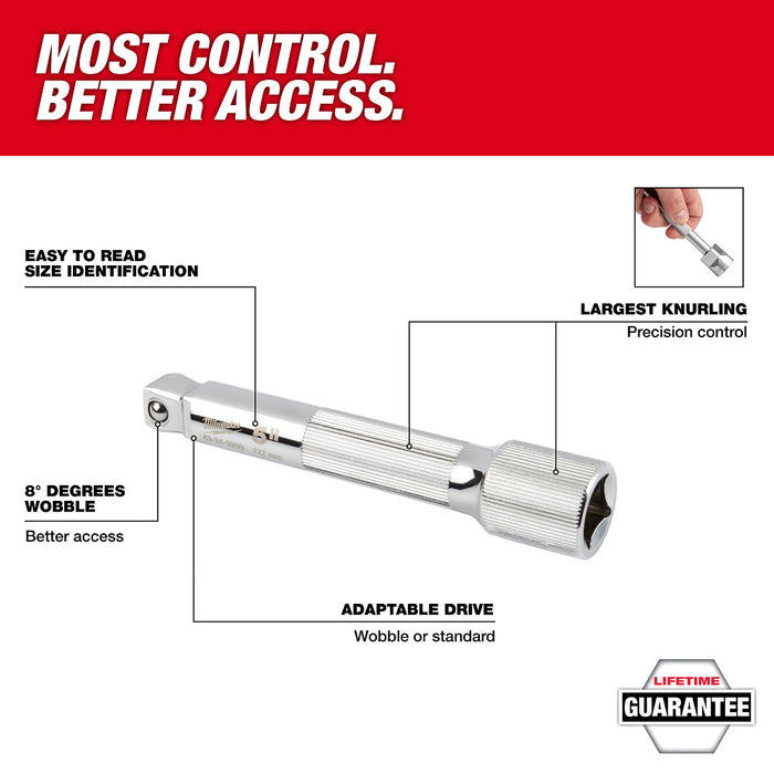 MILWAUKEE 3 PIEZAS. Juego de extensión de oscilación de accionamiento de 1/2”