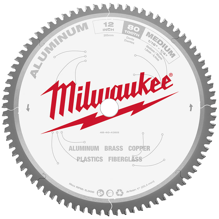 MILWAUKEE 12" 80T Circular Saw Metal Cutting Blade