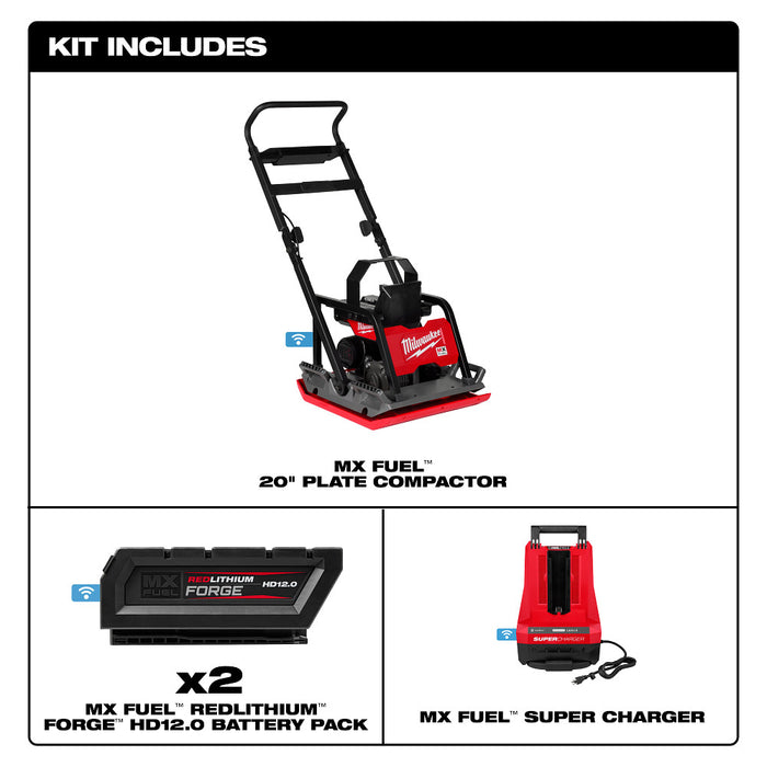 MILWAUKEE MX FUEL™ 20" Plate Compactor Kit