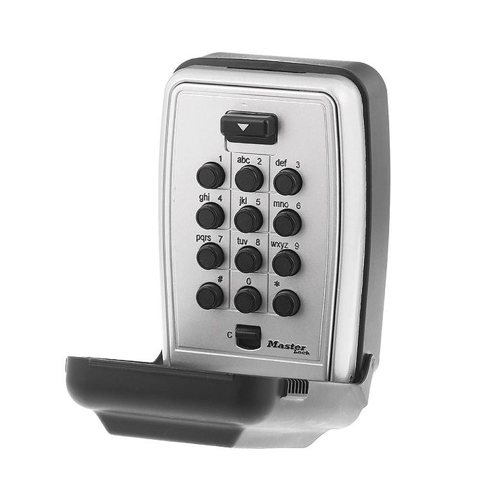 MASTER LOCK Caja de bloqueo para montaje en pared con botón pulsador de combinación de 3-1/8" de ancho