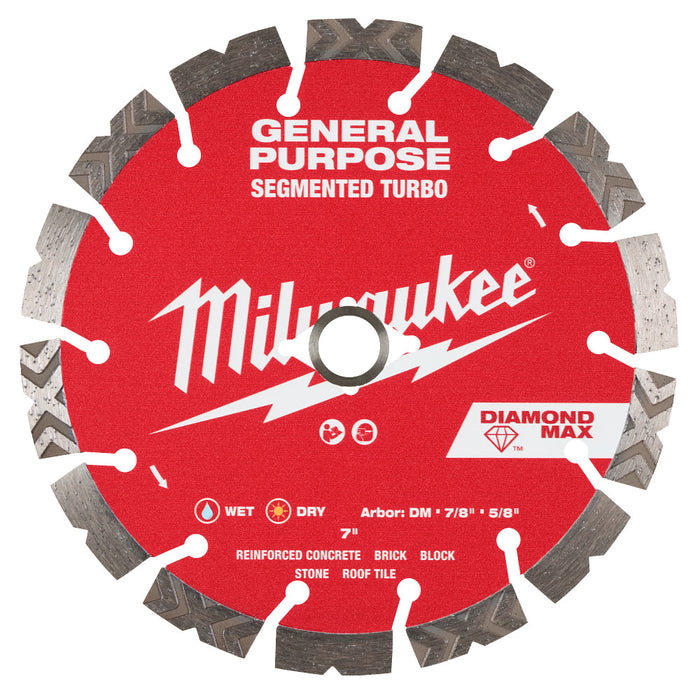 MILWAUKEE DIAMOND MAX™ Segmented Turbo General Purpose Blades