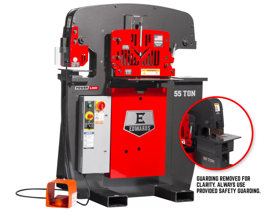 EDWARDS 55 Ton Ironworker 1 Phase, 230 Volt, PowerLink, Coper Notcher